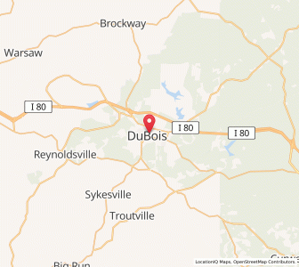 Map of DuBois, Pennsylvania