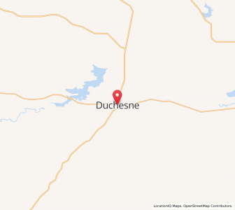 Map of Duchesne, Utah