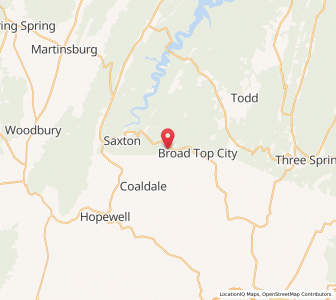 Map of Dudley, Pennsylvania