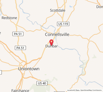 Map of Dunbar, Pennsylvania