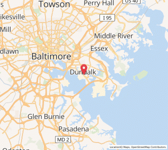 Map of Dundalk, Maryland