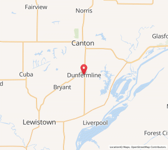 Map of Dunfermline, Illinois