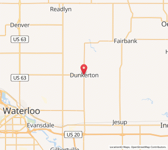 Map of Dunkerton, Iowa