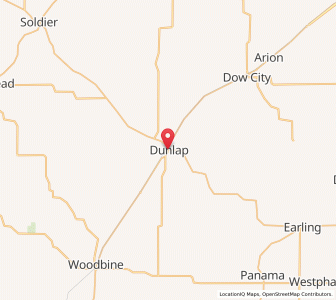 Map of Dunlap, Iowa