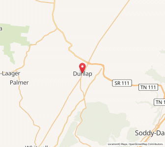 Map of Dunlap, Tennessee