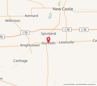 Map of Dunreith, Indiana