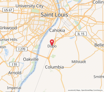 Map of Dupo, Illinois