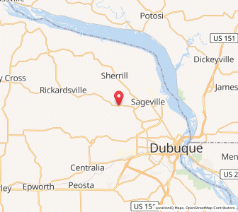 Map of Durango, Iowa