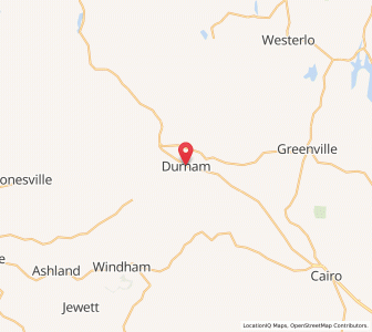 Map of Durham, New York