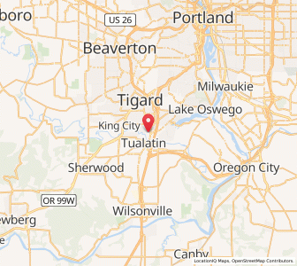 Map of Durham, Oregon