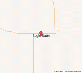 Map of Eagle Butte, South Dakota