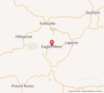 Map of Eagles Mere, Pennsylvania