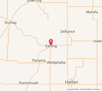 Map of Earling, Iowa