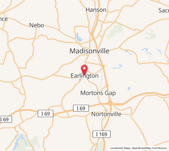 Map of Earlington, Kentucky