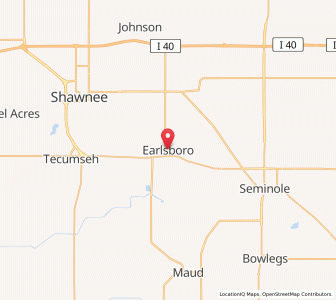 Map of Earlsboro, Oklahoma
