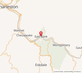 Map of East Bank, West Virginia