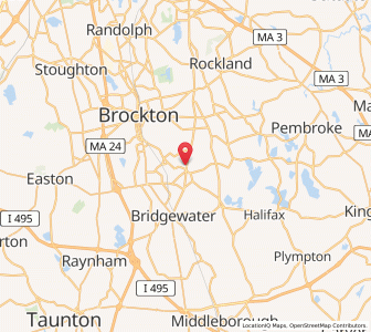 Map of East Bridgewater, Massachusetts