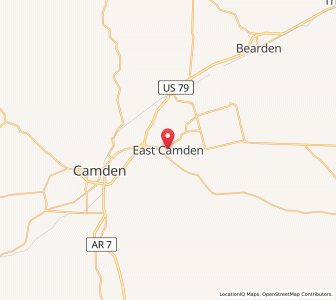 Map of East Camden, Arkansas