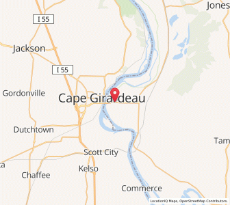 Map of East Cape Girardeau, Illinois