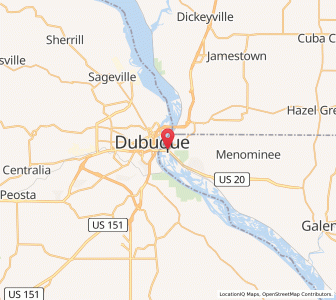 Map of East Dubuque, Illinois