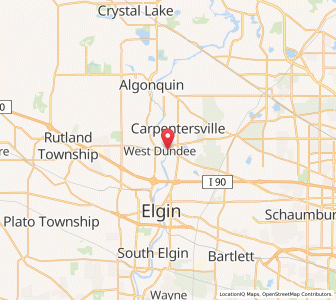 Map of East Dundee, Illinois