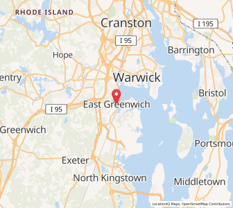 Map of East Greenwich, Rhode Island