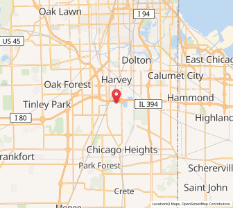 Map of East Hazel Crest, Illinois