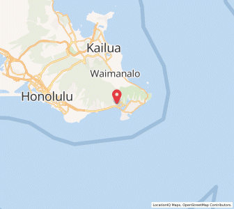 Map of East Honolulu, Hawaii