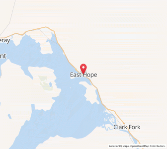Map of East Hope, Idaho