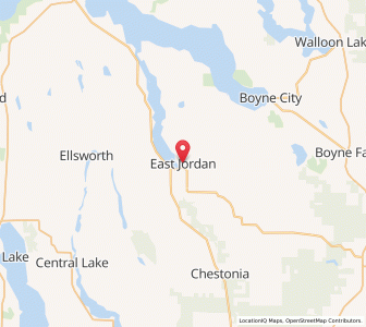 Map of East Jordan, Michigan