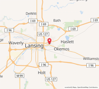 Map of East Lansing, Michigan