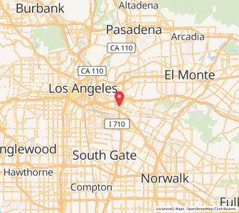 Map of East Los Angeles, California