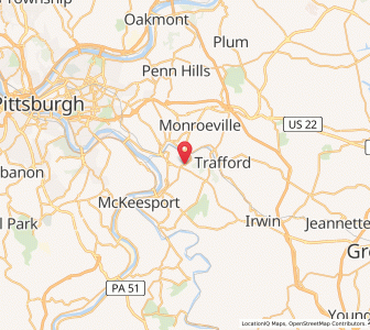 Map of East McKeesport, Pennsylvania