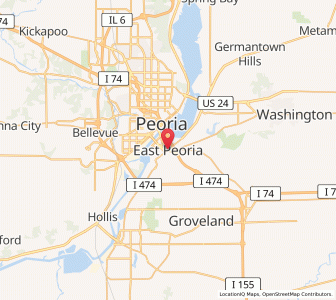 Map of East Peoria, Illinois
