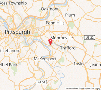 Map of East Pittsburgh, Pennsylvania