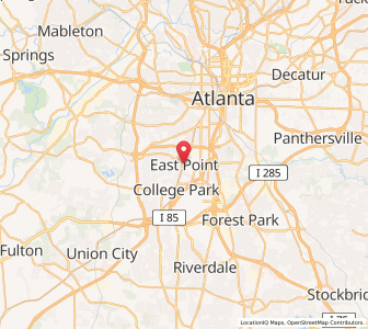 Map of East Point, Georgia