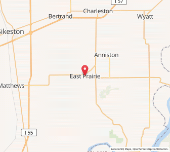 Map of East Prairie, Missouri