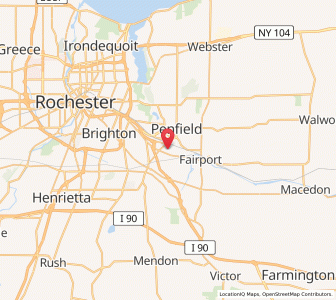 Map of East Rochester, New York