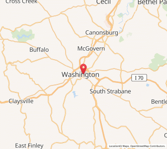 Map of East Washington, Pennsylvania