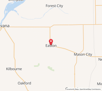 Map of Easton, Illinois