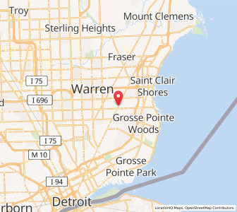 Map of Eastpointe, Michigan
