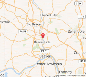 Map of Eastvale, Pennsylvania