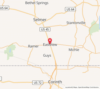 Map of Eastview, Tennessee