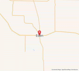 Map of Eden, Texas