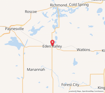 Map of Eden Valley, Minnesota