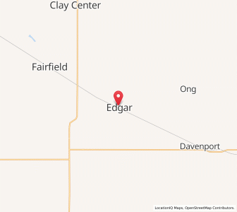 Map of Edgar, Nebraska