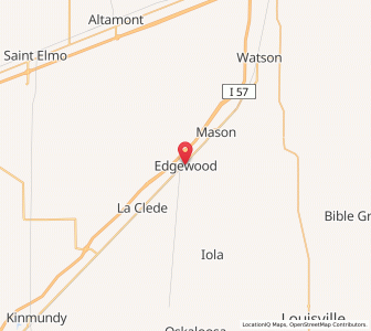Map of Edgewood, Illinois
