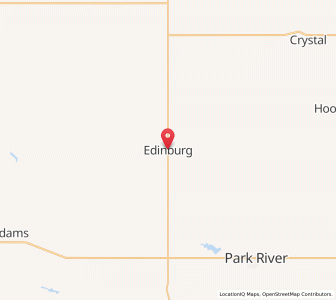 Map of Edinburg, North Dakota