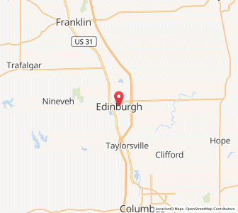 Map of Edinburgh, Indiana