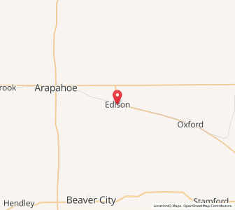 Map of Edison, Nebraska